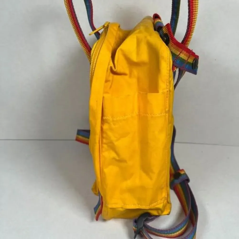 Fjallraven Kanken Yellow Rainbow small backpack